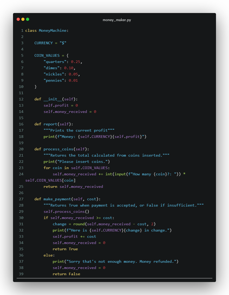 OOP money machine
